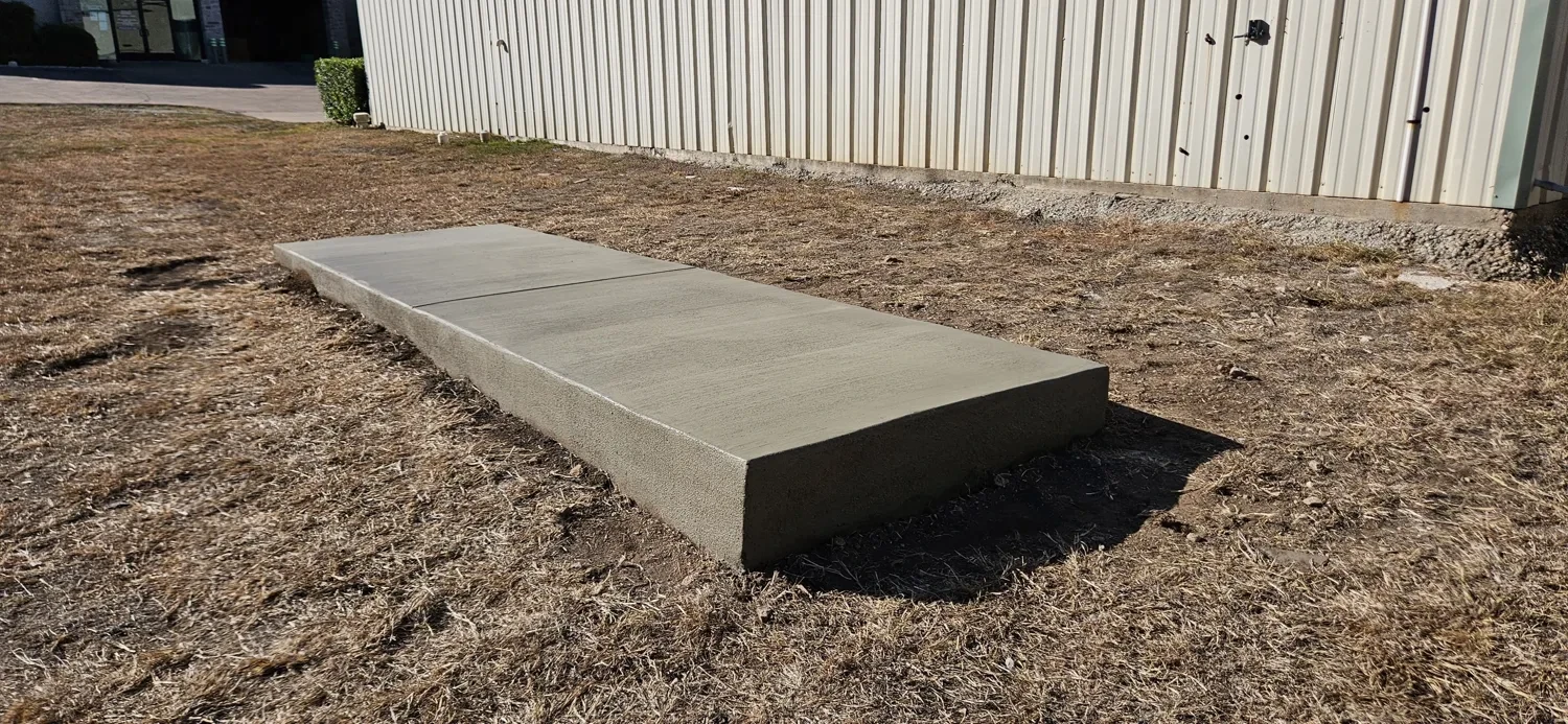 A purpose-built equipment slab by Lucky’s Concrete in Gainesville